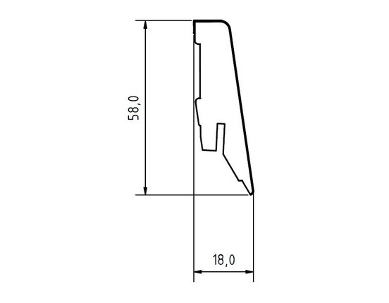 kuvendo Sockelleiste Naga Oak Länge: 2.40 m