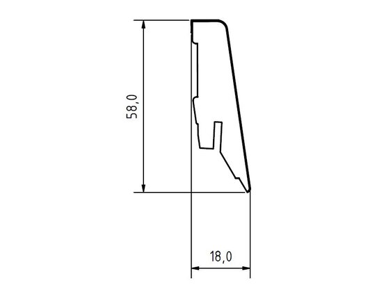 kuvendo Sockelleiste Ami Oak Länge: 2.40 m