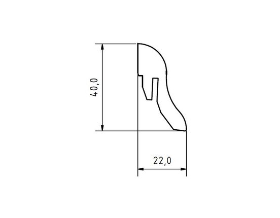 kuvendo Sockelleiste Sibun Teak Länge: 2.40 m