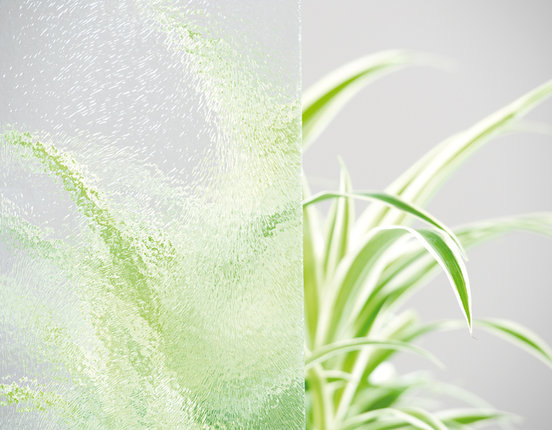 Verglasung ESG 4 mm Lichtausschnitt LÖ20 Chinchilla Glas Türblatt 211.0/61.0 cm