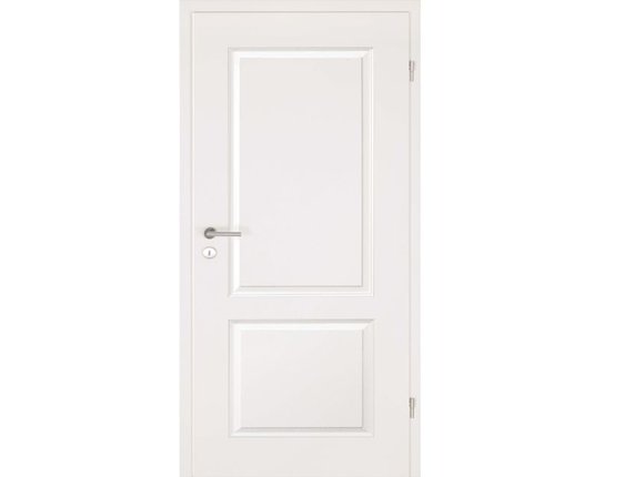 LEBO Zimmertür mit Zarge weißlack Basic Formelle 20 Rundkante VOLLSPANPLATTE