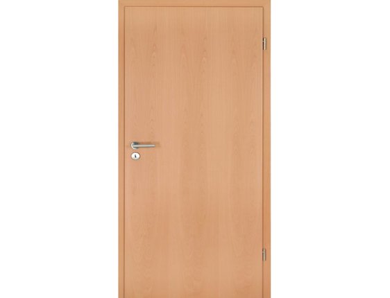 LEBO Wohnungstür mit Zarge Echtholzfurnier Buche Brillant KKL II 32db Eckkante
