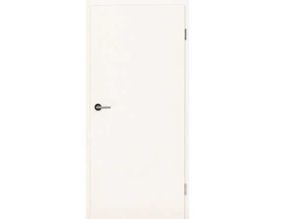 Zimmertür mit Zarge CPL Samtesche weiß  Röhrenspanplatte Rundkante