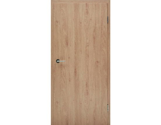 Zimmertür mit Zarge CPL Eiche crema rustikal  Röhrenspanplatte Rundkante