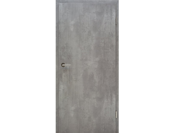 Wohnungseingangstür mit Zarge CPL Concrete Vollspan KKL III 27db Eckkante