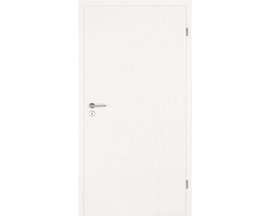 LEBO Wohnungstür mit Zarge CPL Esche weiß Brillant KKL II 32db Rundkante