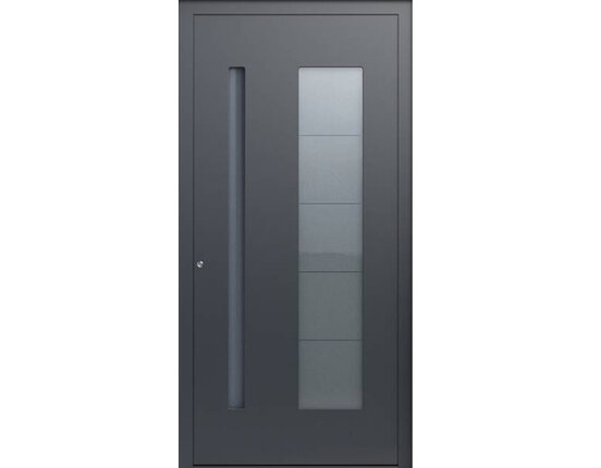 kuporta Alu-Haustür Modell Primo 4 anthrazit/weiß flächenbündig inkl. Griff-Set
