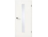 Zimmertür mit Zarge CPL Uni weiß Lichtausschnitt schmal mittig Rundkante